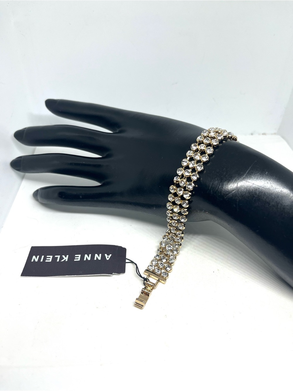 Anne Klein Goldtone Bracelet with Clear Crystals